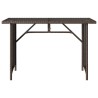 Table de jardin avec dessus en verre marron 110x68x70 cm rotin 557088557088