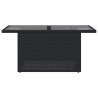 Table de jardin dessus en verre noir 100x55x73cm résine tressée 557091557091