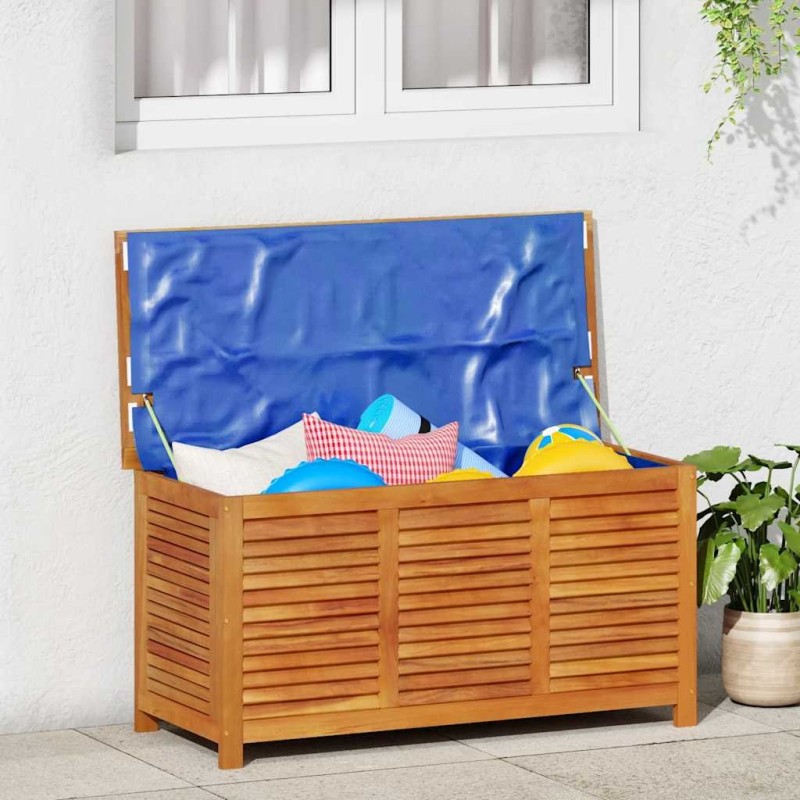 Boîte de rangement de jardin persiennes 113x50x56cm bois acacia 557102557102