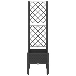 Jardinière avec treillis noir 40x40x142 cm PP 557103557103