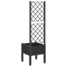 Jardinière avec treillis noir 40x40x142 cm PP 557103557103