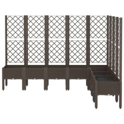 Jardinière avec treillis marron 200x160x142 cm PP 557104557104