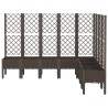 Jardinière avec treillis marron 200x160x142 cm PP 557104557104
