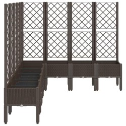 Jardinière avec treillis marron 200x160x142 cm PP 557104557104