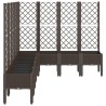 Jardinière avec treillis marron 200x160x142 cm PP 557104557104