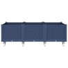 Jardinière à roulettes bleu gris 150x80x54 cm PP 557105557105