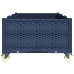 Jardinière à roulettes bleu gris 150x80x54 cm PP 557105557105