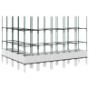 Jardinière avec treillis blanc 200x160x142,5 cm PP 557107557107
