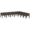 Jardinière avec pieds marron 200x160x42 cm PP 557108557108