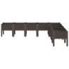 Jardinière avec pieds marron 200x160x42 cm PP 557108557108