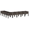 Jardinière avec pieds marron 200x160x42 cm PP 557108557108