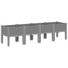 Jardinière avec pieds gris clair 160x40x42 cm PP 557110557110