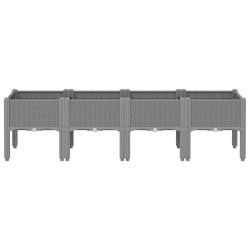 Jardinière avec pieds gris clair 160x40x42 cm PP 557110557110