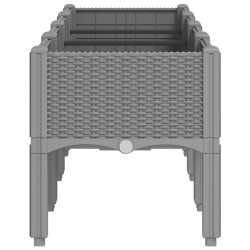 Jardinière avec pieds gris clair 160x40x42 cm PP 557110557110