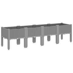 Jardinière avec pieds gris clair 160x40x42 cm PP 557110557110