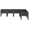 Jardinière avec pieds noir 160x120x42 cm PP 557111557111