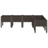 Jardinière avec pieds marron 160x120x42 cm PP 557112557112