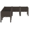 Jardinière avec pieds marron 160x120x42 cm PP 557112557112