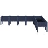 Jardinière avec pieds bleu gris 200x160x42 cm PP 557113557113