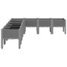 Jardinière avec pieds gris clair 200x160x42 cm PP 557114557114