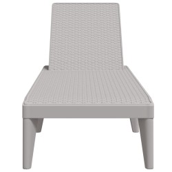 Chaise longue gris 186x60x29 cm PP 557146557146
