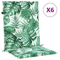 Coussins de dossier Feuille 6 pcs Motif feuille 100 x 50 x 3 cm 557150557150