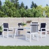 Coussins de chaise à dossier bas lot de 4 noir à carreaux tissu 557153557153