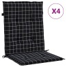 Coussins de chaise à dossier bas lot de 4 noir à carreaux tissu 557153557153