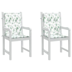 Coussins de chaise à dossier bas lot de 2 modèle de feuille 557154557154