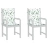 Coussins de chaise à dossier bas lot de 2 modèle de feuille 557154557154