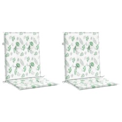 Coussins de chaise à dossier bas lot de 2 modèle de feuille 557154557154