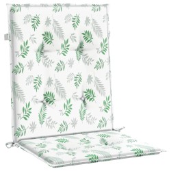 Coussins de chaise à dossier bas lot de 2 modèle de feuille 557154557154