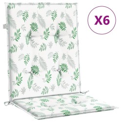 Coussins de chaise à dossier bas lot de 6 modèle de feuille 557155557155