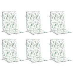 Coussins de chaise à dossier bas lot de 6 modèle de feuille 557155557155