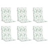 Coussins de chaise à dossier bas lot de 6 modèle de feuille 557155557155
