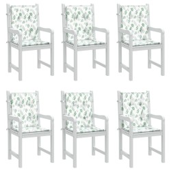 Coussins de chaise à dossier bas lot de 6 modèle de feuille 557155557155