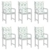 Coussins de chaise à dossier bas lot de 6 modèle de feuille 557155557155