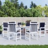 Coussins de chaise à dossier bas lot de 6 noir à carreaux tissu 557156557156