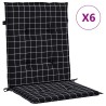 Coussins de chaise à dossier bas lot de 6 noir à carreaux tissu 557156557156