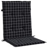 Coussins de chaise à dossier bas lot de 6 noir à carreaux tissu 557156557156