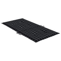Coussins de chaise à dossier bas lot de 6 noir à carreaux tissu 557156557156