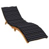 Coussin de chaise longue motif à carreaux noir tissu oxford 557159557159