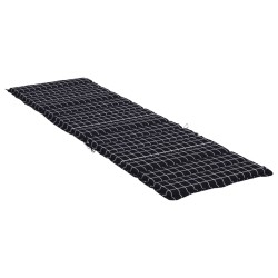 Coussin de chaise longue motif à carreaux noir tissu oxford 557159557159