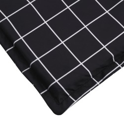 Coussin de chaise longue motif à carreaux noir tissu oxford 557159557159