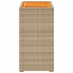 Table d'appoint de jardin dessus en bois beige 60x40x75 cm 557163557163