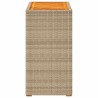 Table d'appoint de jardin dessus en bois beige 60x40x75 cm 557163557163