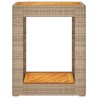 Table d'appoint de jardin dessus en bois beige 60x40x75 cm 557163557163