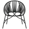 Lot de 3 Chaise de jardin noir résine tressée 557164557164