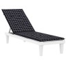 Coussin de chaise longue motif à carreaux noir tissu oxford 557166557166