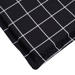 Coussin de chaise longue motif à carreaux noir tissu oxford 557166557166